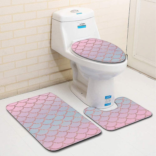 Toilet Mat Sets (Colors             and Design May Vary)